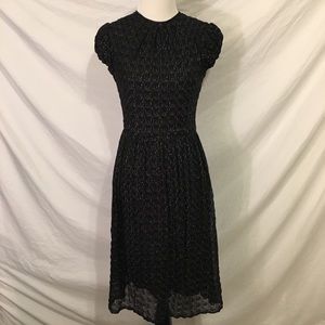 Maggy London Black Sparkly Dress with Cap Sleeves